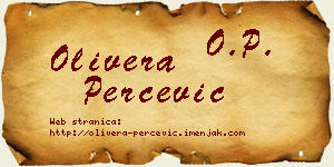 Olivera Perčević vizit kartica